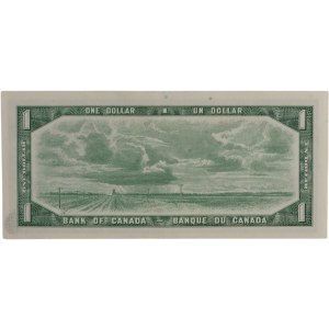 Bank of Canada 1954 $1.00 Banknote Low Serial Number I/Z 0000047 BC-37b-i