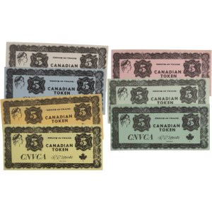 Canadian Token 5 Cents in Trade CNVCA R.R. MORSE (7 pieces)
