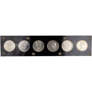 Canada 1935-67 Dollars en argent (6 pièces)