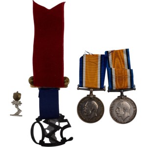 Great Britain WW1 British War Medals Queens Regiment and CASC