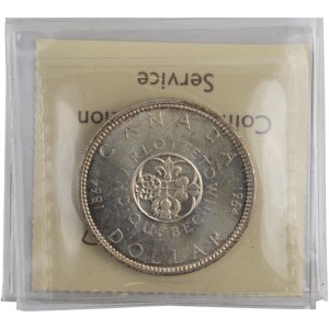 Canada 1964 Silver Dollar Missing Dot