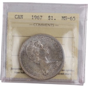 Canada 1967 Silver Dollar Goose