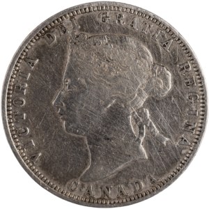 Canada 1870 Silver 25 Cent