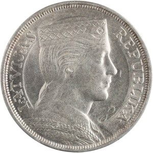 Lettonia 1931 Argento 5 Lati