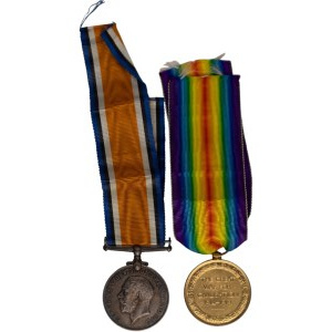Great Britain WW1 British Medal Pair Named to 2.LIEUT. J.C.BOYD.