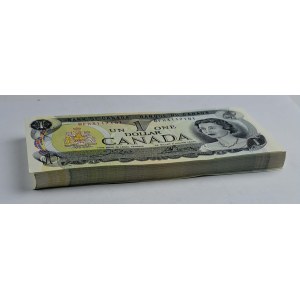 Bank of Canada 1973 $1 Banknotes in Sequence Crow-Bouey Bundle BC-46b (100 kusov)