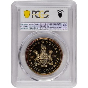 Canada 1971 Silver Dollar British Columbia
