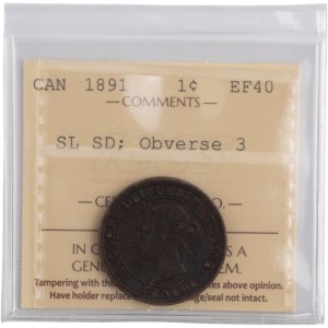 Canada 1891 SL SD 1 Cent Obverse 3