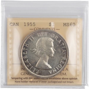 Canada 1955 Silver Dollar