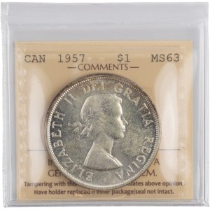 Canada 1957 Silver Dollar
