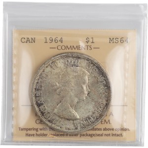 Canada 1964 Silver Dollar