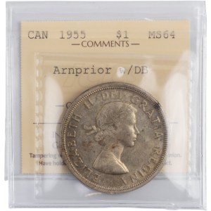 Canada 1955 Arnprior with Die Break Silver Dollar