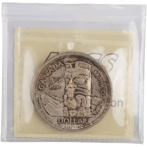 Canada 1958 Silver Dollar - Totem Pole