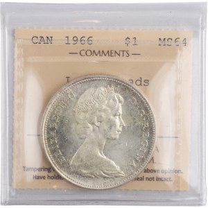 Canada 1966 Silver Dollar Large Beads