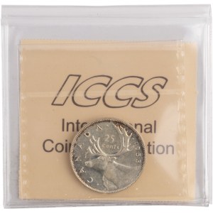 Canada 1953 Silver 25 Cents Large Date