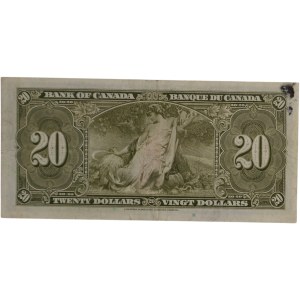 Bank of Canada 1937 $20 Banknote Coyne-Towers H/E BC-25c