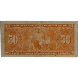 Banque du Canada 1937 billet de 50 $ Gordon-Towers B/H BC-26b
