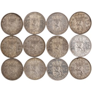 World Mixed Lots 1959-60 Netherlands Silver Coins (12 Pieces)