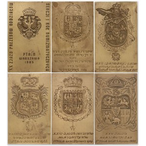 People's Republic of Poland, PTAiN Convention Posters, 1985 to 1990, set (6 pieces)