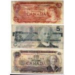Canada, set of banknotes, 2, 5 and 10 Dollars, (3 pieces)