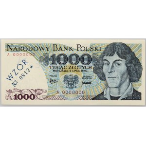 PRL, 1000 złotych 2.07.1975, WZÓR, No. 0812, seria A