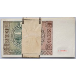 General Government, fragment of a parcel, 15 x 100 zloty 1.08.1941, series A