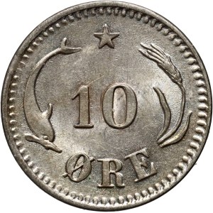 Denmark, Christian IX, 10 ore 1874, Copenhagen