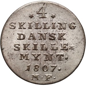 Denmark, Christian VII, 4 skilling 1807, Altona