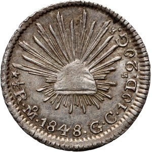 Mexico, 1/2 real 1848 Mo GC, Mexico