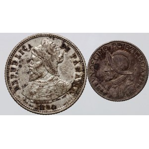 Panama, set of coins from 1904-1930, (2 pieces)