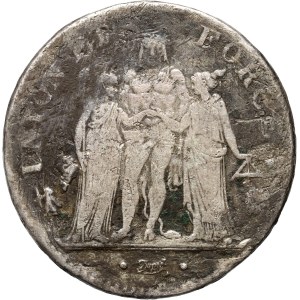 Francia, 5 franchi anno 7 (1798) L, Bayonne