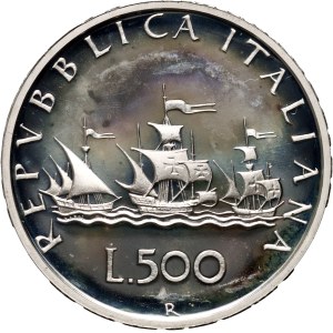 Włochy, 500 lirów 1996, stempel lustrzany, PROOF