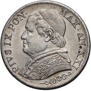 Vatican, Papal States, Pius IX, 1867 lira R, Rome