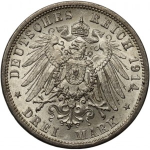 Germany, Prussia, Wilhelm II, 3 Mark 1914 A, Berlin, Uniform