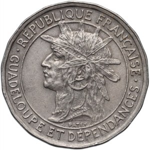 France, Guadeloupe, 50 Centimes 1921