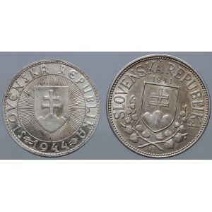 Slovakia, set of silver coins from 1941-1944, (2 pieces)