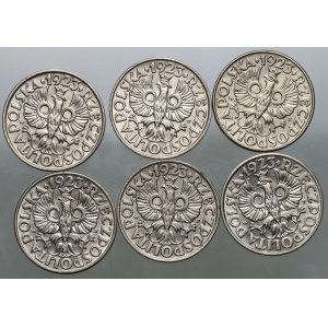 Second Republic, 1923 20 penny coin set, (6 pieces)