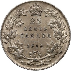 Canada, George V, 25 cents 1919, Ottawa