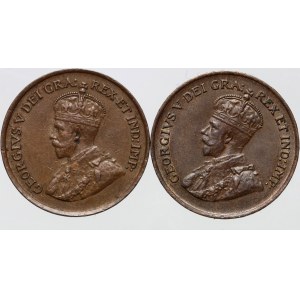 Canada, George V, 1 cent coin set from 1924-1927, (2 pieces)