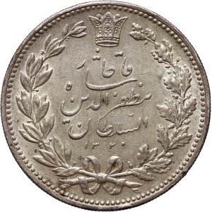 Iran, Schah Mozaffar ad-Din, 5000 Dinar 1320 (1902), St. Petersburg