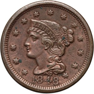 United States of America, Cent 1848, Philadelphia