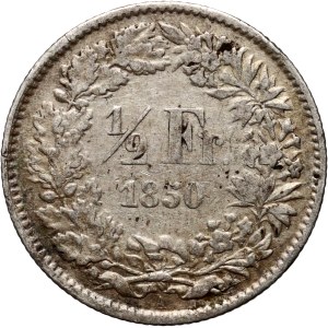 Switzerland, 1/2 franc 1850 A, Paris