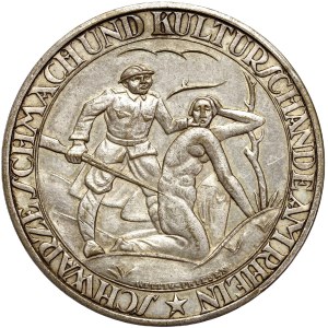Germany, Weimar Republic, satirical medal from 1921, Extraordinary and shameful German thaler