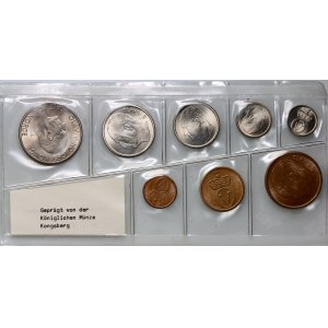 Norway, Olaf V, coin set from 1967, (8 pieces)