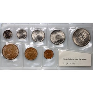 Norway, Olaf V, coin set from 1967, (8 pieces)