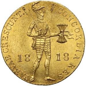 Netherlands, Wilhelm I, ducat 1818
