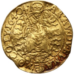 Maďarsko, Ferdinand III, dukát 1640 KB, Kremnica