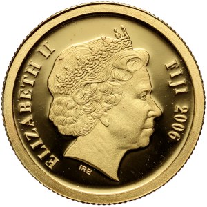 Fiji, Elizabeth II, 5 dollars 2006, Easter Island