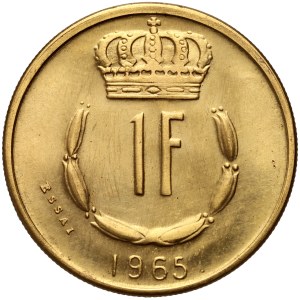 Luxembourg, Jan, franc 1965 ESSAI, gold