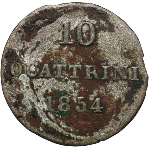 Italy, Tuscany, Leopold II, 10 quattrini 1854